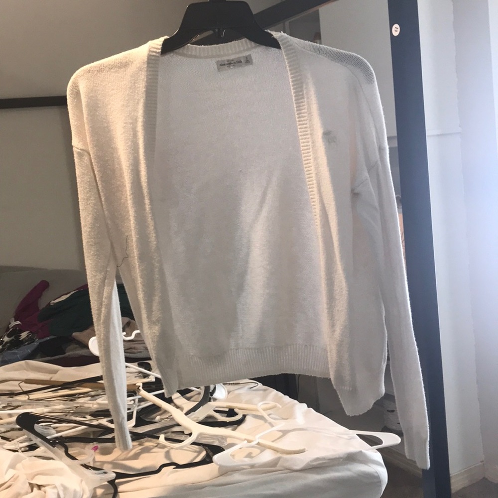 White cardigan